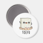 Toe-fu Grappige Tofu Pun Magneet (Voorkant / Achterkant)
