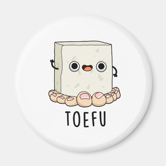 Toe-fu Grappige Tofu Pun Magneet (Voorkant)