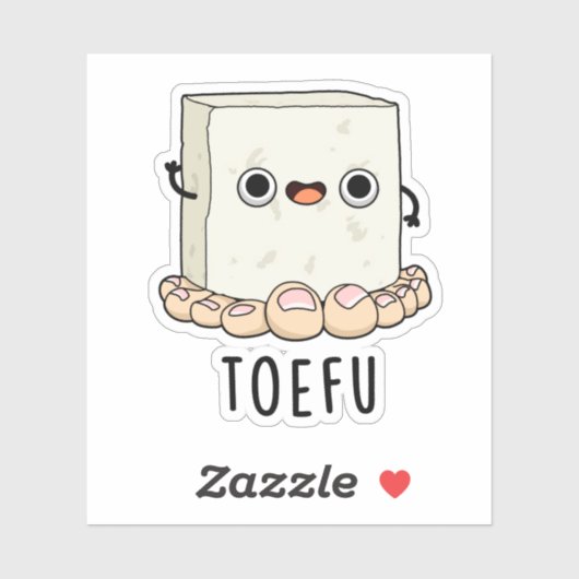 Toe-fu Grappige Tofu Pun Sticker (Vel)