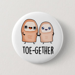 Toe-gether Cute Big Toe Pun Ronde Button 5,7 Cm