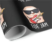 Toe Jam Grappig Big Toe Music Pun Dark BG Cadeaupapier (Rol Hoek)