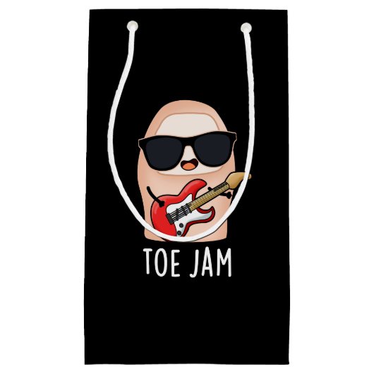 Toe Jam Grappig Big Toe Music Pun Dark BG Klein Cadeauzakje (Voorkant)