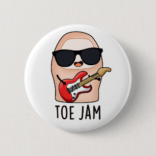Toe Jam Grappig Grote Teen Muziek Pun Ronde Button 5,7 Cm