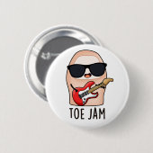 Toe Jam Grappig Grote Teen Muziek Pun Ronde Button 5,7 Cm (Voorkant /achterkant)