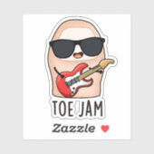 Toe Jam Grappig Grote Teen Muziek Pun Sticker (Vel)