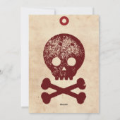  Toe Label Adult Halloween Party nodigt uit Feestdagenkaart (Achterkant)