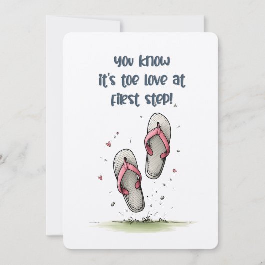 Toe Love bij First Step: Voel de Sole-Mate Romance Kaart (Voorkant)