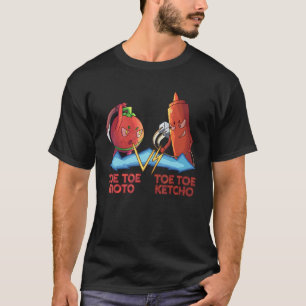 Toe Moto Vs Toe Ketcho Veginom Fun Health Health T-shirt