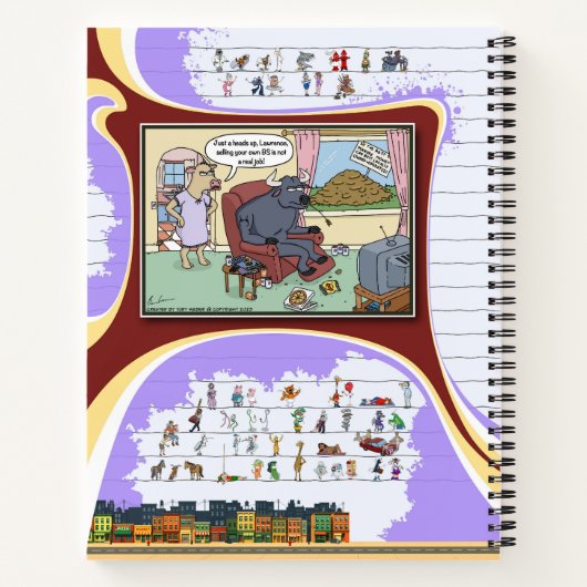 Toe’s Town Comic | Spiral Notebook Notitieboek (Achterkant)