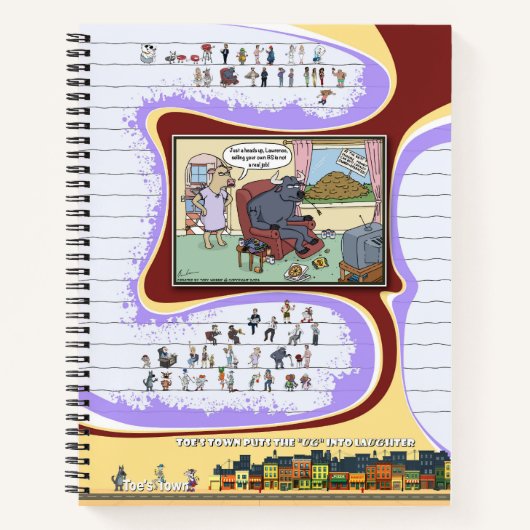 Toe’s Town Comic | Spiral Notebook Notitieboek (Voorkant)