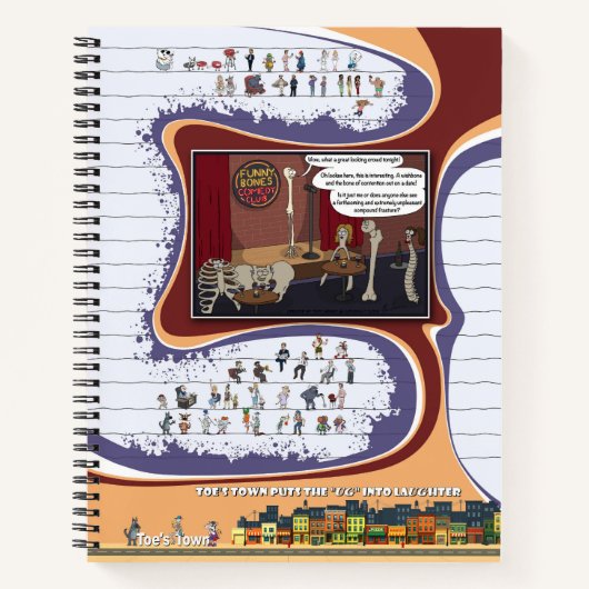 Toe’s Town Comic | Spiral Notebook Notitieboek (Voorkant)