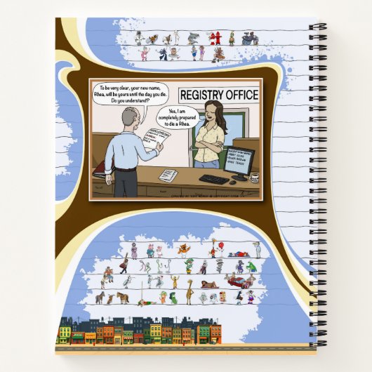 Toe’s Town Comic | Spiral Notebook Notitieboek (Achterkant)