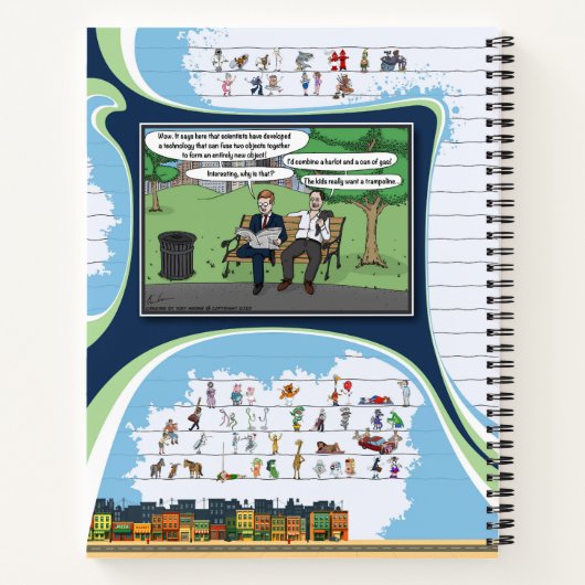 Toe’s Town Comic | Spiral Notebook Notitieboek (Achterkant)