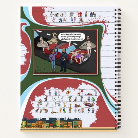 Toe’s Town Comic | Spiral Notebook Notitieboek (Achterkant)