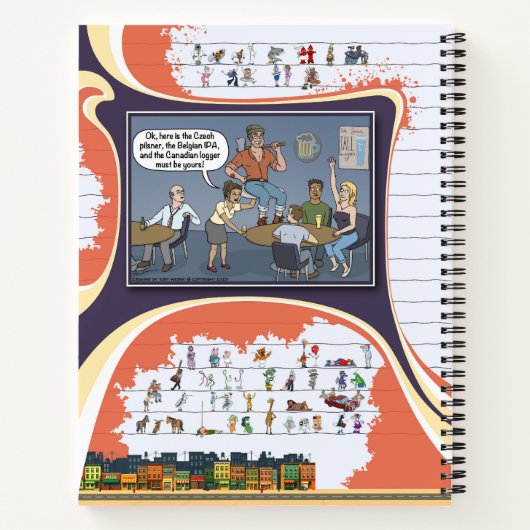 Toe’s Town Comic | Spiral Notebook Notitieboek (Achterkant)