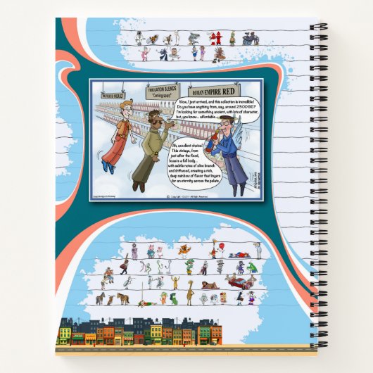 Toe’s Town Comic | Spiral Notebook Notitieboek (Achterkant)