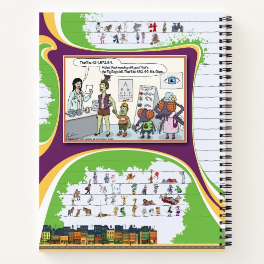 Toe’s Town Comic | Spiral Notebook Notitieboek (Achterkant)