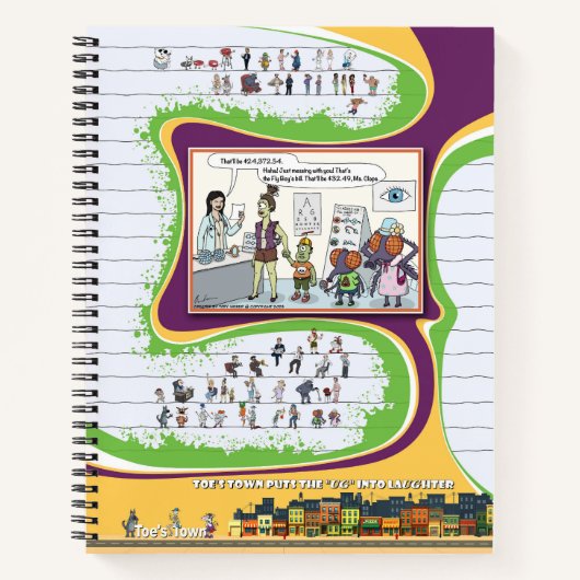 Toe’s Town Comic | Spiral Notebook Notitieboek (Voorkant)