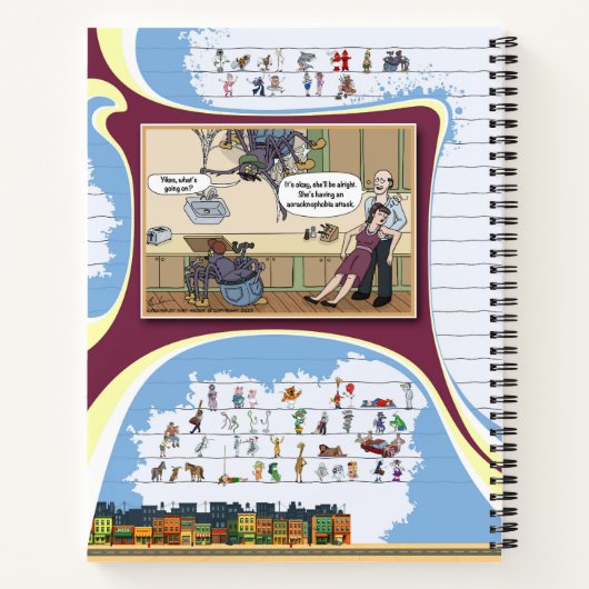 Toe’s Town Comic | Spiral Notebook Notitieboek (Achterkant)