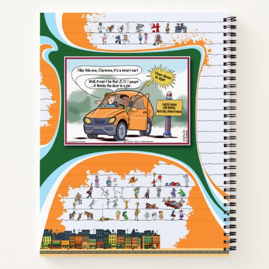 Toe’s Town Comic | Spiral Notebook Notitieboek (Achterkant)