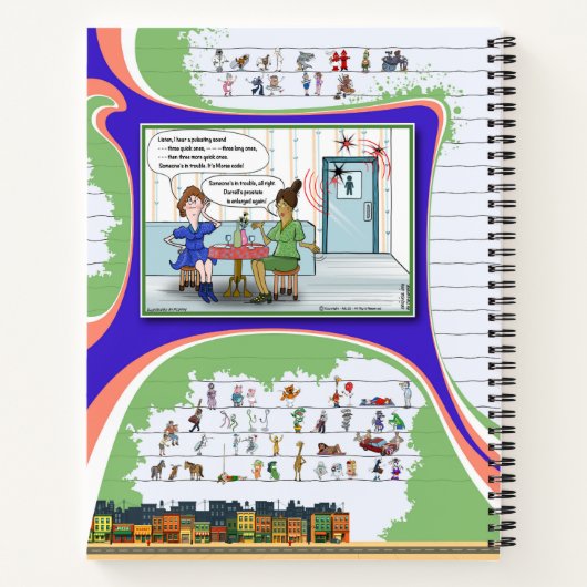 Toe’s Town Comic | Spiral Notebook Notitieboek (Achterkant)