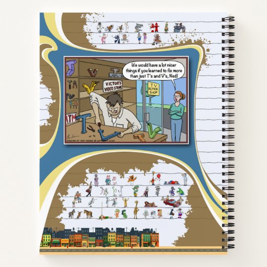 Toe’s Town Comic | Spiral Notebook Notitieboek (Achterkant)