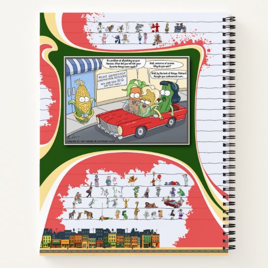 Toe’s Town Comic | Spiral Notebook Notitieboek (Achterkant)