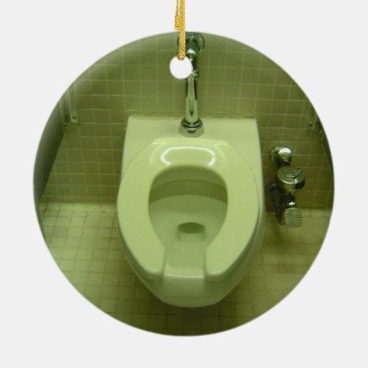 Toe Tap Toilet Keramisch Ornament (Achterkant)