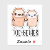 Toe-Together Grappige Big Toe Pun Sticker (Vel)