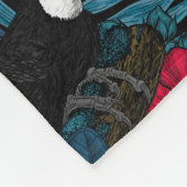 Toecans and tropical flora, green and red fleece deken (Hoek)