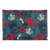 Toecans and tropical flora, green and red kussensloop (Achterkant-Rechts)