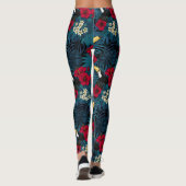 Toecans and tropical flora, green and red leggings (Achterkant)
