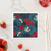 Toecans and tropical flora, green and red servet (Insitu)