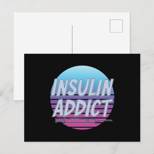 Toediening van insuline briefkaart (Voorkant / Achterkant)