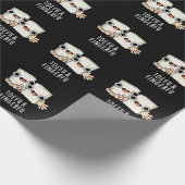 Toefu Fingerfu Funny Food Tofu Pun Dark BG Cadeaupapier (Hoek)