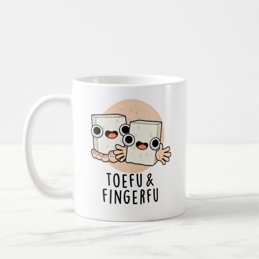 Toefu Fingerfu Funny Food Tofu Pun Koffiemok (Links)