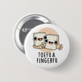 Toefu Fingerfu Funny Food Tofu Pun Ronde Button 5,7 Cm (Voorkant /achterkant)