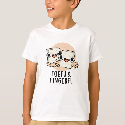 Toefu Fingerfu Funny Food Tofu Pun T-shirt (Voorkant)