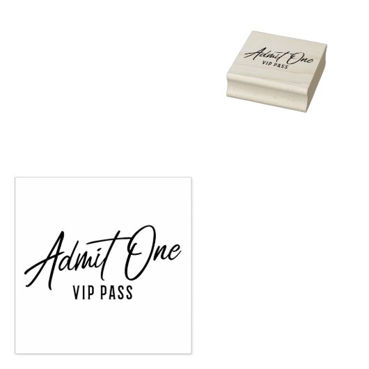 Toegang één VIP-pas Rubberstempel (Gestempeld)