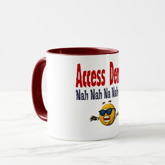 Toegang geweigerd mok (Voorkant links)