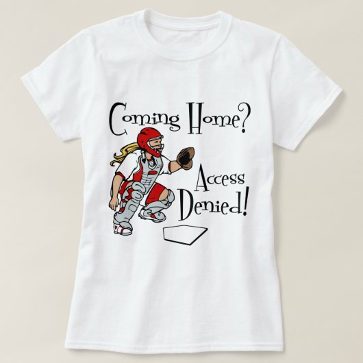 Toegang geweigerd, rood t-shirt (Design voorkant)