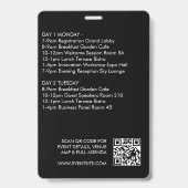 Toegang Identiteit Ontwerp Conferentie Schema Badge (Achterkant)