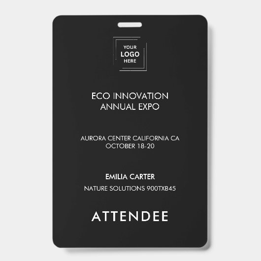 Toegang Identiteit Ontwerp Conferentie Schema Badge (Voorzijde)
