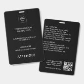 Toegang Identiteit Ontwerp Conferentie Schema Badge (Voor- en achterkant)