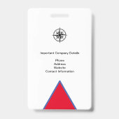 TOEGANG PERSONEEL FOTO I.D. VEILIGHEIDSPAS BADGE (Achterkant)