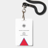 TOEGANG PERSONEEL FOTO I.D. VEILIGHEIDSPAS BADGE (Achterkant met koord)