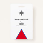 TOEGANG PERSONEEL FOTO I.D. VEILIGHEIDSPAS BADGE (Achterkant)