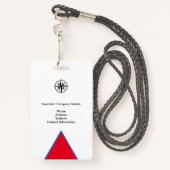 TOEGANG PERSONEEL FOTO I.D. VEILIGHEIDSPAS BADGE (Achterkant met draagriem)