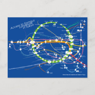 Toegang tot beroemd landmerk in Tokyo rev2 bluebac Briefkaart