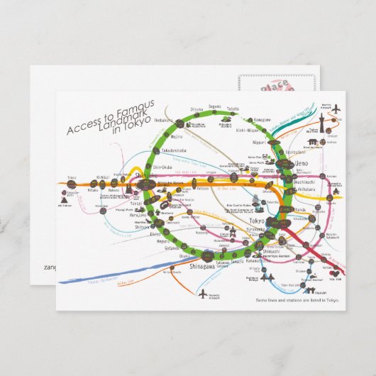 Toegang tot beroemd landschap in het Briefkaart To (Voorkant / Achterkant)